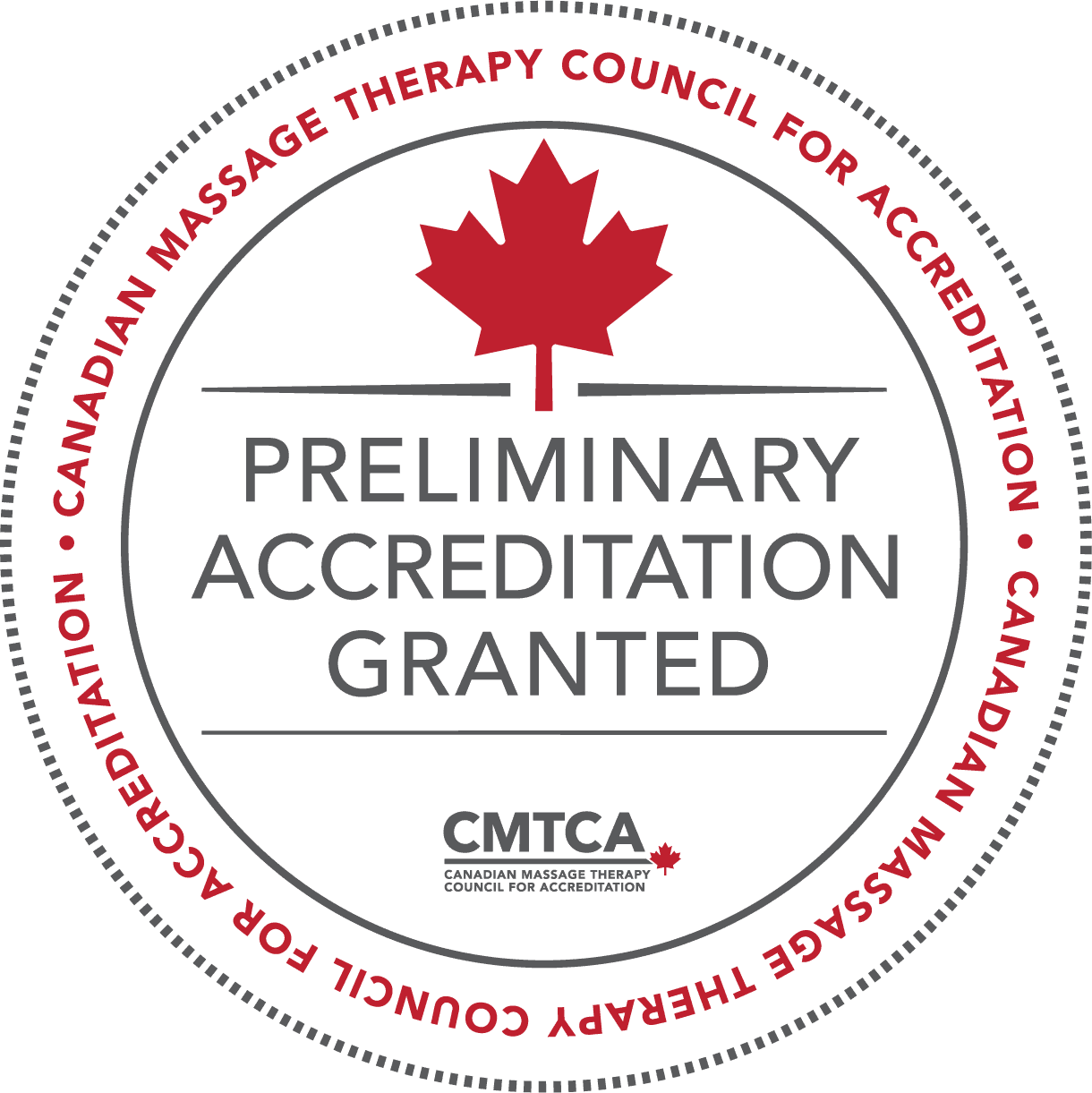 CMTCA preliminary accreditation seal