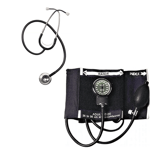 stethoscope and blood pressure cuff